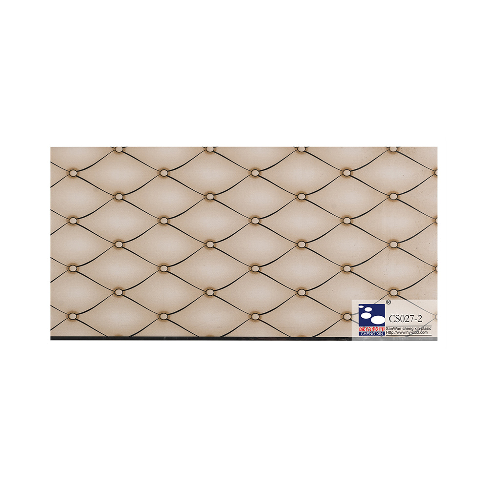 Feuille d'estampage à chaud de style moderne de nouvelles conceptions en bois bien faites pour le plafond en PVC CS027-2