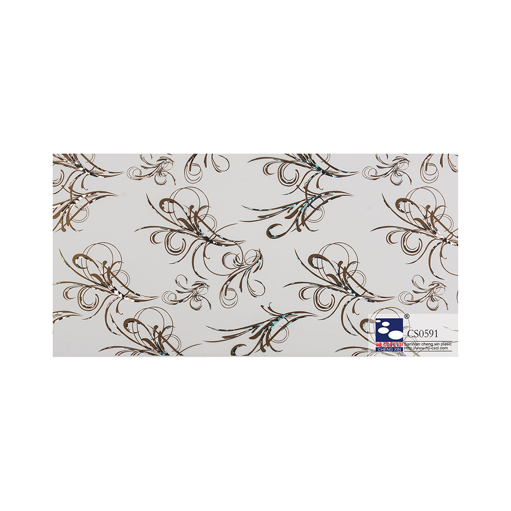 Feuille d'estampage à chaud de grain de bois de style moderne en bois bon marché pour plafond en PVC CS0591
