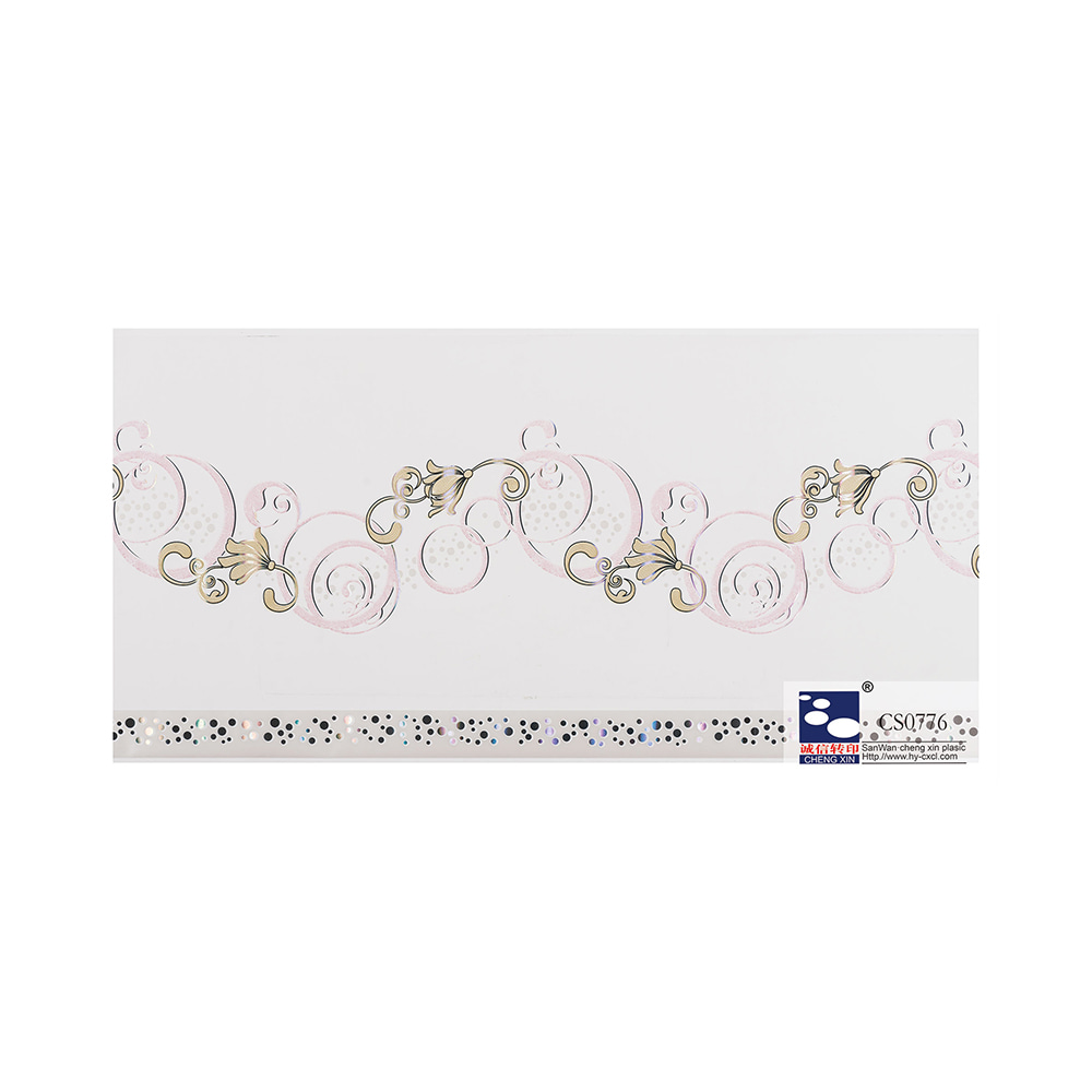 Film de stratification de PVC d'aluminium d'estampage à chaud de belles fleurs imprimées de conception en bois pour le panneau CS0776