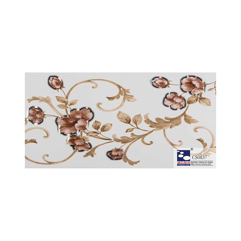 Vente en gros 2021 nouveau design pvc couleur impression plafond bronzant feuille composite pvc film CS0837