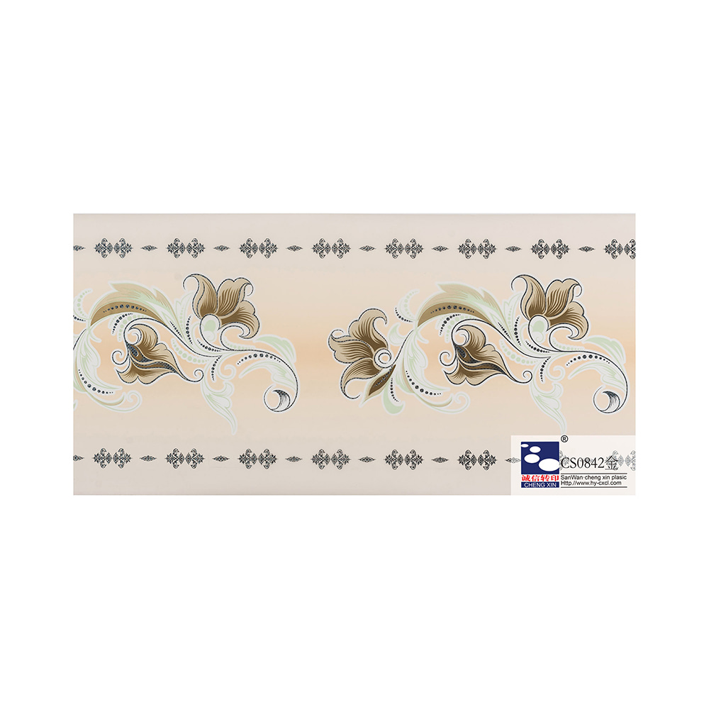 Feuille d'estampage à chaud de conception en bois bien faite pour plafond en PVC avec un bon service CS0842