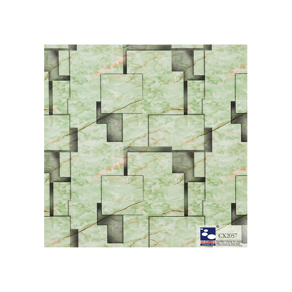 Feuilles d'estampage à chaud de laser coloré d'aluminium de décoration de panneaux de PVC sur le marché CX2057 du Pakistan