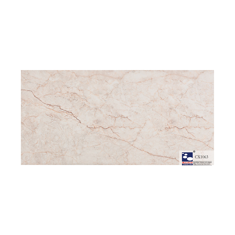 Feuille d'estampage à chaud de marbre bon marché décorative de vente chaude utilisée pour le panneau CX1063 de PVC