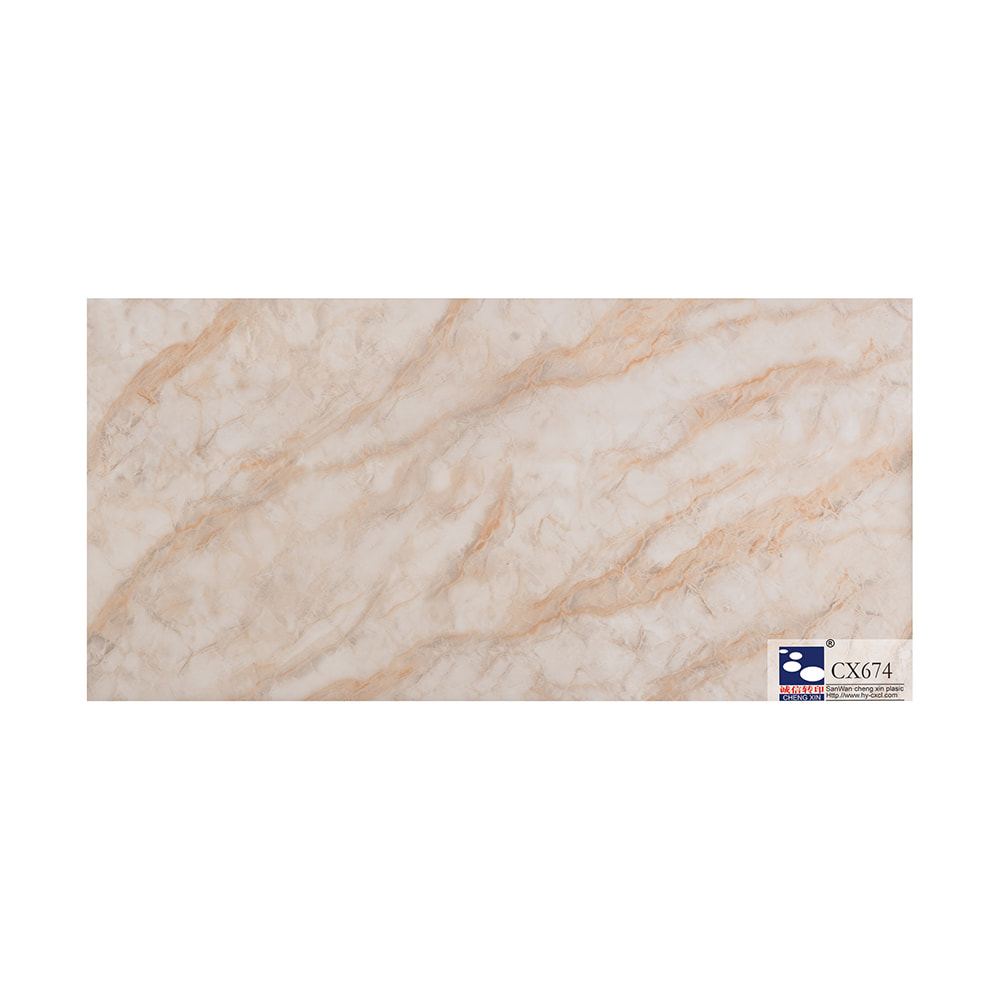 Feuille d'estampage à chaud de marbre bon marché décorative de vente chaude utilisée pour le panneau CX674 de PVC